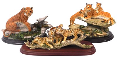 Lot 282 - Two Country Artists Tiger figure groups,...