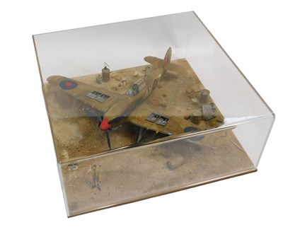Lot 359 - A cased diorama in 1:32 scale of a Hawker...