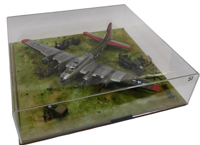 Lot 364 - A cased diorama in 1:32 scale of a B17 Flying...