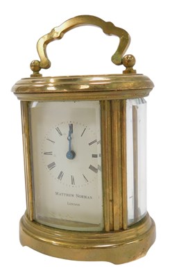 Lot 291 - A Matthew Norman brass cased carriage clock,...