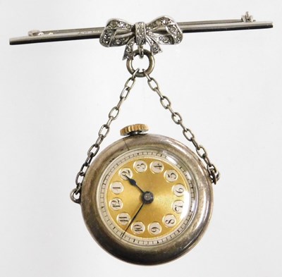 Lot 658 - An early 20thC Swiss lady's silver and...