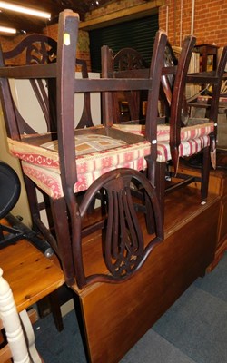 Lot 1072 - Six Hepplewhite-style dining chairs (2 AF),...