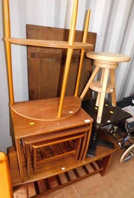Lot 1080 - A group of furniture, comprising a nest of...