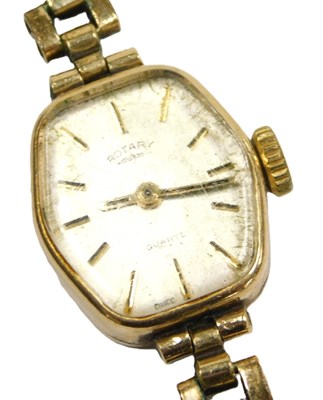 Lot 217 - A Rotary lady's 9ct gold cased wristwatch,...