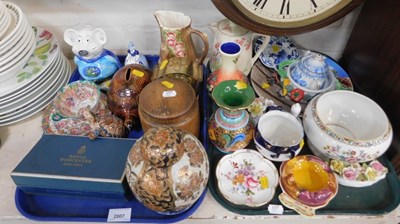 Lot 2007 - Ceramics and treen wares, including an Old...