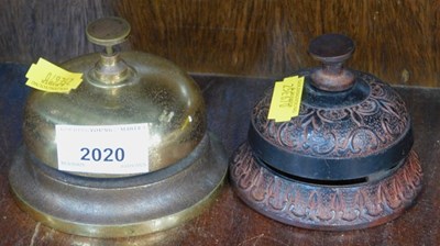 Lot 2020 - Two tabletop counter bells.
