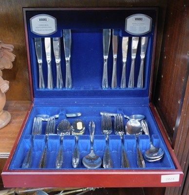 Lot 2024 - A Viners Chelsea pattern canteen of cutlery.