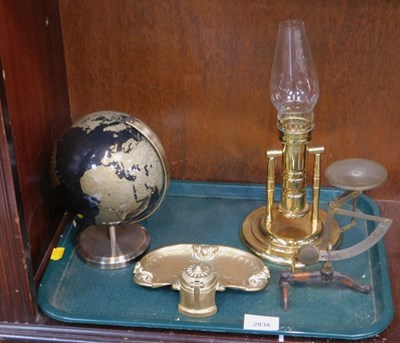 Lot 2038 - Metalware, in the form of a terrestrial globe,...