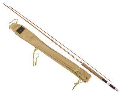Lot 433 - A vintage two-piece split cane fishing...
