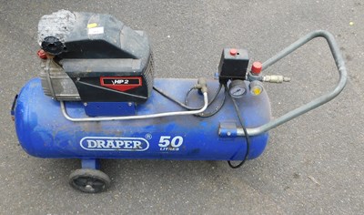 Lot 664 - A Draper HP2 50 litre direct drive air...