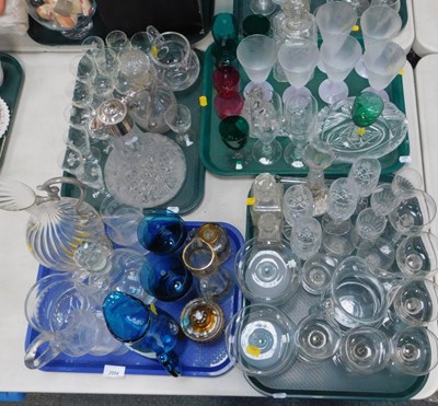 Lot 2084 - Glassware, including a lemonade set, decanters,...
