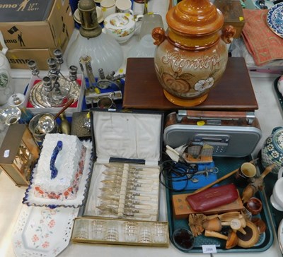Lot 2086 - A Goodmans digital radio, metalware, including...