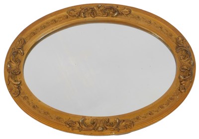 Lot 319 - An early 20thC gilt framed wall mirror, of...