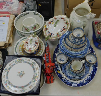 Lot 2087 - Ceramics, including a blue and white meat...