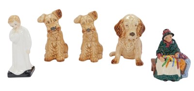 Lot 361 - Three Sylvac pottery dogs, two models numbered...