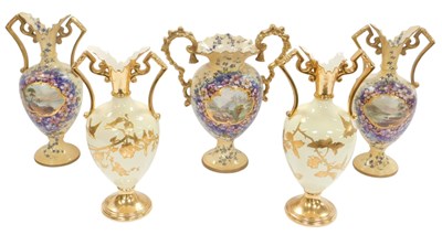 Lot 363 - A group of late 19thC pottery, comprising a...