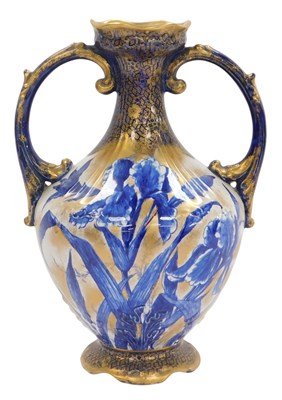 Lot 369 - A late 19thC Brownfields twin handled pottery...