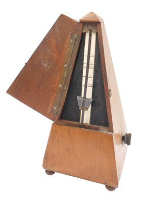 Lot 374 - A Maelzel walnut cased metronome, bearing...