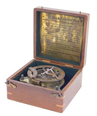 Lot 384 - A reproduction Stanley London brass sundial...