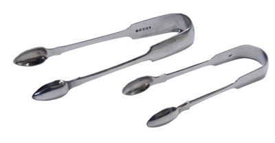 Lot 398 - A pair of Victorian silver sugar tongs, London...