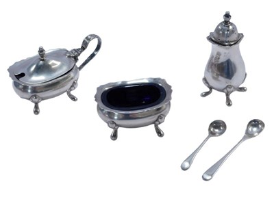 Lot 400 - An Elizabeth II silver three piece...