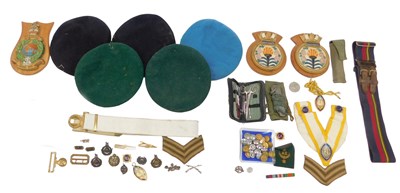 Lot 405 - A group of military-related items, to include...