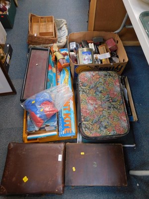 Lot 2112 - Games and soft toys, suitcases, etc. (contents...