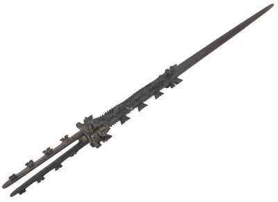 Lot 441 - Tribal Art. A carved hardwood staff (to'o),...