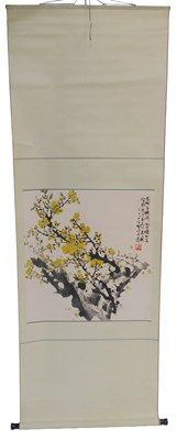 Lot 420 - 20thC Chinese School. Yellow blooming cherry...