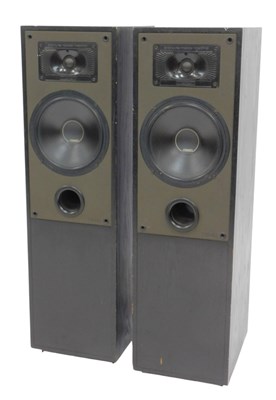 Lot 443 - A pair of Mission floor-standing black ash...