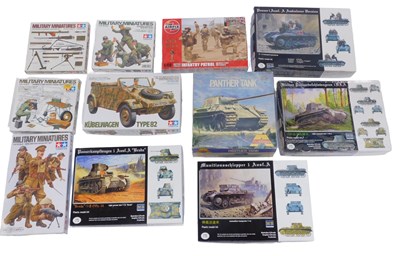 Lot 491 - Masterbox, Tamiya, Airfix and other model kits,...
