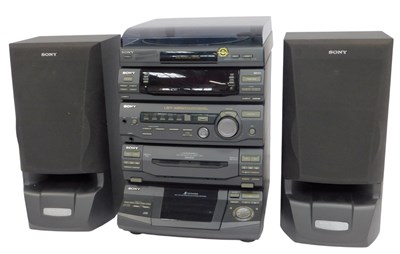 Lot 451 - A Sony Sound System, comprising turntable, a...
