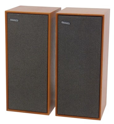 Lot 452 - A pair of Celestion 15 teak-cased speakers, 53....