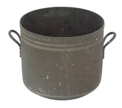 Lot 459 - A metal twin-handled log or coal bucket, of...