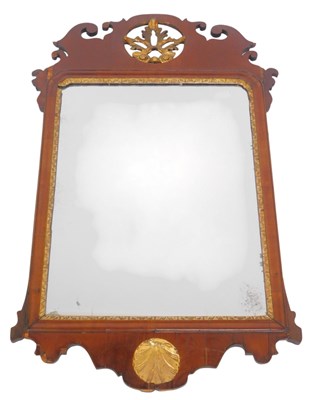 Lot 488 - A George III mahogany and parcel gilt wall...