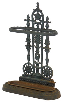 Lot 491 - A Victorian style green painted cast iron...