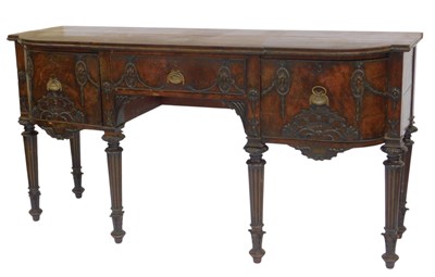 Lot 492 - A 19thC mahogany bow fronted style sideboard,...