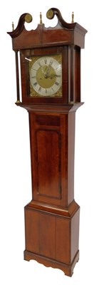 Lot 310 - A 19thC mahogany and oak cased longcase clock,...