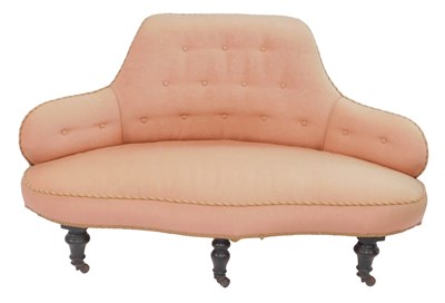Lot 547 - A Victorian mahogany conversation sofa, with...