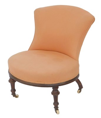 Lot 548 - A Victorian mahogany nursing chair, the seat...