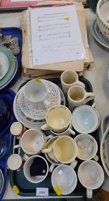 Lot 2088 - Ceramics and sheet music, to include Royal...