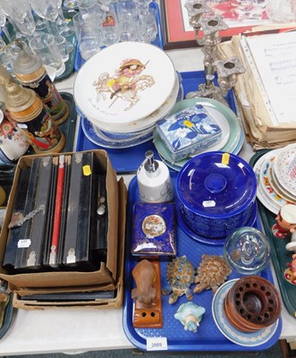 Lot 2089 - Ceramics, including pots, a cheese cover and...