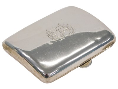 Lot 83 - A George V silver cigarette case, bearing the...