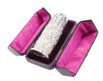 Lot 89 - A Victorian silver sugar sifter, with embossed...