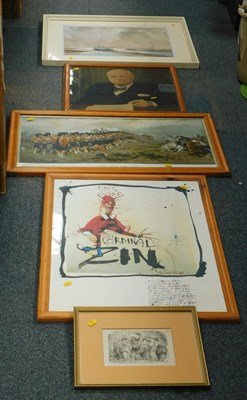 Lot 2167 - Pictures and prints, framed and glazed. (5)