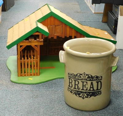 Lot 2168 - A ceramic bread bin and a scratch-built model...