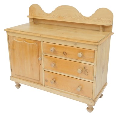 Lot 515 - A Victorian pine Lincolnshire dresser, the top...