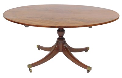 Lot 520 - A Georgian mahogany tilt top breakfast table,...