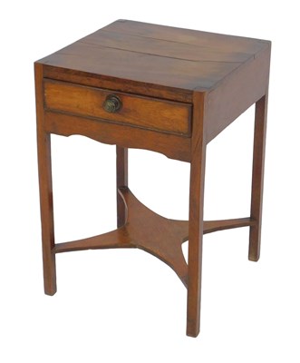 Lot 525 - A George III mahogany night stand, with a...