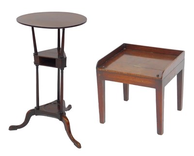 Lot 526 - A 19thC mahogany side table, the circular top...
